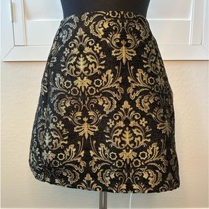 Urban Outfitters Paisley Black Gold Mini Skirt with Pockets NWT Size M